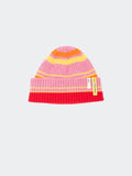 Color Heal Series Striped Wool Beanie with Detachable Pom-Pom